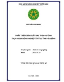 Tóm tắt Luận án tiến sĩ Kinh tế: Phát triển sản xuất rau theo hướng thực hành nông nghiệp tốt tại tỉnh Hòa Bình