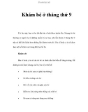 Khám bé ở tháng thứ 9