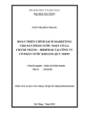 Tóm tắt Luận văn Thạc sĩ Quản trị kinh doanh: Hoàn thiện chính sách marketing cho sản phẩm nước ngọt có ga Chánh Thắng – Bidiphar tại Công ty Cổ phần Nước khoáng Quy Nhơn