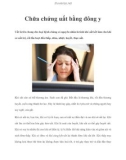 Chữa chứng uất bằng đông y