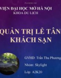 Đề tài: Quản trị lễ tân khách sạn