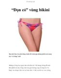 “Dọn cỏ” vùng bikini