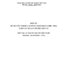 Đáp án đề thi tốt nghiệp cao đẳng nghề khóa 3 (2009-2012) - Nghề: Kỹ thuật chế biến món ăn - Môn thi: Lý thuyết chuyên môn nghề - Mã đề thi: ĐA KTCBMA-LT16