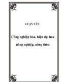 Báo cáo: Công nghiệp hóa, hiện đại hóa nông nghiệp, nông thôn