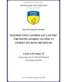 Luận văn Thạc sĩ: Giải pháp nâng cao động lực làm việc cho người lao động tại Công ty cổ phần xây dựng nội thất Oz