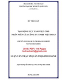 Luận văn Thạc sĩ Quản trị kinh doanh: Tạo động lực làm việc cho nhân viên của Công ty TNHH Việt Phan