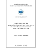 Luận văn Thạc sĩ Kinh tế: Các yếu tố tác động lên hành vi công dân tổ chức định hướng dịch vụ của nhân viên tại các doanh nghiệp ngành hàng không Việt Nam