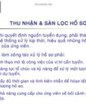 Thu nhận và sàn lọc hồ sơ