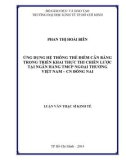 Luận văn Thạc sĩ Kinh tế: Ứng dụng hệ thống thẻ điểm cân bằng trong triển khai thực thi chiến lược tại Ngân hàng TMCP Ngoại Thương Việt Nam – CN Đồng Nai (VCB CN Đồng Nai)