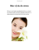 Bảo vệ da do stress