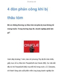 Bốn đòn phản công khi bị thâu tóm