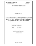 Tóm tắt Luận văn Thạc sĩ Quản lý công: Cải cách thủ tục hành chính theo cơ chế một cửa liên thông tại Ủy ban nhân dân huyện Hoằng Hóa, tỉnh Thanh Hóa