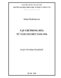 Luận văn Thạc sĩ Lịch sử: Tạp chí Phong Hóa từ năm 1932 đến năm 1936