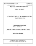 Tóm tắt Luận văn Thạc sĩ Quản lý công: Quản lý Nhà nước về thi đua khen thưởng tại tỉnh Đắk Lắk