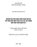 Tóm tắt Luận án tiến sĩ Y học: Nghiên cứu ứng dụng phẫu thuật nội soi cắt nang ống mật chủ và tái lập lưu thông mật ruột kiểu Roux-en-Y