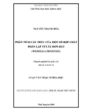 Luận văn Thạc sĩ Hoá học: Phân tích cấu trúc của một số hợp chất phân lập từ cây đơn đất (Wedelia Chinensis)