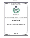 Khóa luận tốt nghiệp: Tổng quan về hội chứng sảng rượu và tìm hiểu các yếu tố dự báo sảng rượu tại Bệnh viện E