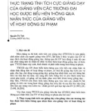 Báo cáo: Thực trạng tính tích cực giảng dạy của giảng viên các trường Đại học được biểu hiện thông qua nhận thức của giảng viên về hoạt động sư phạm