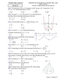 Đề thi giữa học kì 1 môn Toán lớp 12 năm 2022-2023 có đáp án - Trường THPT A Hải Hậu – Nam Định