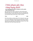 3 thủ phạm gây đau vùng bụng dưới