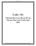 Luận văn: Tình hình đầu tư trực tiếp của Mỹ vào Việt nam-Thực trạng và một số giải pháp