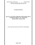 Luận văn Thạc sĩ Quản lý đô thị và công trình: Quản lý xây dựng theo quy hoạch Khu nhà ở cán bộ Quân đội Uy Nỗ -Việt Hùng, huyện Đông Anh, Hà Nội