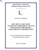 Tóm tắt luận văn Thạc sĩ Điều dưỡng: Kiến thức và thực hành về kiểm soát nhiễm khuẩn tại cơ sở răng hàm mặt trên địa bàn thành phố Dĩ An, tỉnh Bình Dương