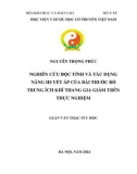 Luận văn Thạc sĩ Y học: Nghiên cứu độc tính và tác dụng nâng huyết áp của bài thuốc Bổ trung ích khí thang gia giảm trên thực nghiệm