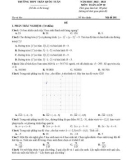 Đề thi học kì 2 môn Toán lớp 10 năm 2022-2023 có đáp án - Trường THPT Trần Quốc Tuấn, Kon Tum