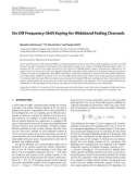 Báo cáo hóa học:  On-Off Frequency-Shift Keying for Wideband Fading Channels