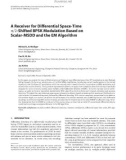 Báo cáo hóa học:  A Receiver for Differential Space-Time π/2-Shifted BPSK Modulation Based on Scalar-MSDD and the EM Algorithm