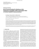 Báo cáo hóa học:  Research Article Burst Format Design for Optimum Joint Estimation of Doppler-Shift and Doppler-Rate in Packet Satellite Communications