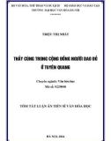 Tóm tắt Luận án Tiến sĩ Văn hóa học: Thầy cúng trong cộng đồng người Dao Đỏ ở Tuyên Quang