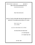 Luận án Tiến sĩ Quản lý công: Quản lý nhà nước đối với chuyển dịch cơ cấu kinh tế vùng đồng bằng sông Cửu Long