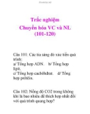 Trắc nghiệm Chuyển hóa VC và NL (101-120)