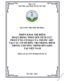 Khóa luận tốt nghiệp dược sĩ: Triển khai thí điểm hoạt động theo dõi tích cực phản ứng có hại của thuốc ARV tại các cơ sở điều trị trọng điểm trong chương trình HIV/AIDS tại Việt Nam