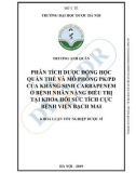 Khóa luận tốt nghiệp Dược sĩ: Phân tích dược động học quần thể và mô phỏng PK/PD của kháng sinh carbapenem ở bệnh nhân nặng điều trị tại khoa Hồi sức tích cực, Bệnh viện Bạch Mai