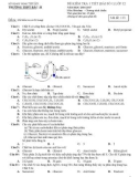 Đề kiểm tra 1 tiết môn Hoá lớp 12 (bài số 1) năm 2017 - THPT Bác Ái