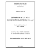 Luận văn Thạc sĩ Quản lý kinh tế: Quản lý đầu xây dựng Đại học Quốc gia Hà Nội tại Hòa Lạc