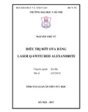 Tóm tắt Luận án Tiến sĩ Y học: Điều trị bớt Ota bằng Laser QS Alexandrite