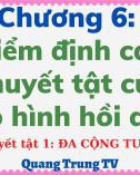 Bài giảng Kinh tế lượng - Chương 6: Kiểm định các khuyết tật của mô hình hồi quy (Khuyết tật 1: Đa cộng tuyến)