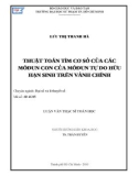 Luận văn Thạc sĩ Toán học: Thuật toán tìm cơ sở của các môđun con của môđun tự do hữu hạn sinh trên vành chính