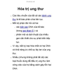 Hóa trị ung thư