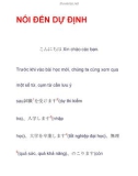 NÓI ĐẾN DỰ ĐỊNH