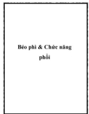 Béo phì & Chức năng phổi