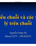 Kiểu chuỗi và các xử lý trên chuỗi