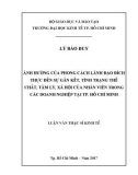 Luận văn Thạc sĩ Kinh tế: Ảnh hưởng của phong cách lãnh đạo đích thực đến sự gắn kết và tình trạng thể chất, tâm lý, xã hội của nhân viên trong các doanh nghiệp tại Tp. HCM