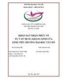 Khóa luận tốt nghiệp Dược sĩ Đại học: Khảo sát nhận thức về tự ý sử dụng kháng sinh của sinh viên trường đại học Tây Đô và các yếu tố liên quan