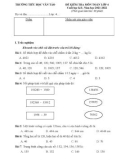 Đề thi học kì 1 môn Toán lớp 4 năm 2021-2022 có đáp án - Trường Tiểu học Vân Tảo