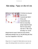 Sán máng - Nguy cơ nhiễm cho trẻ em